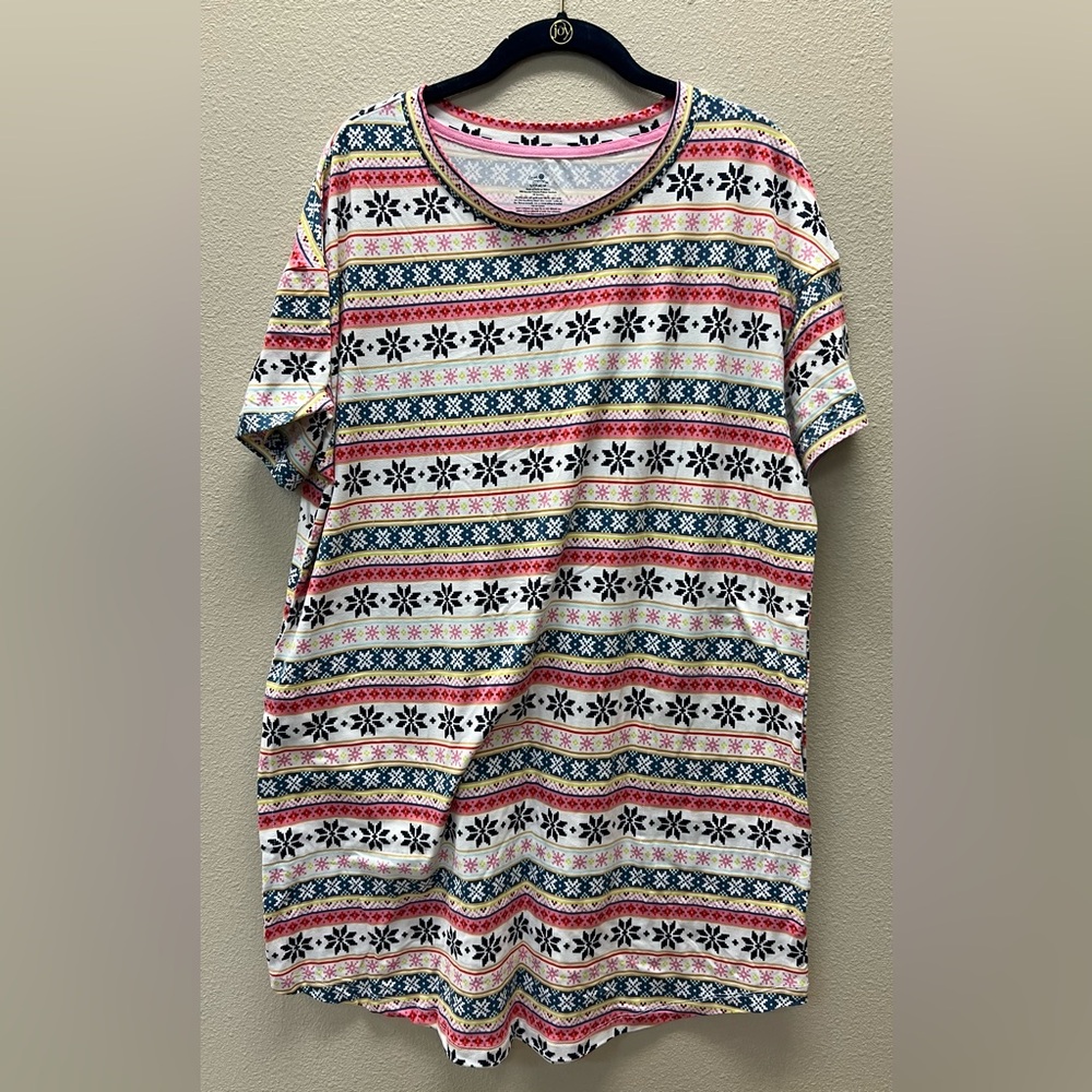 Secret Treasures - NWT - S-M - Multicolor Striped Short Sleep Shirt